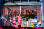 Steaks & Hoagies Neon Sign in Manayunk, Philadelphia