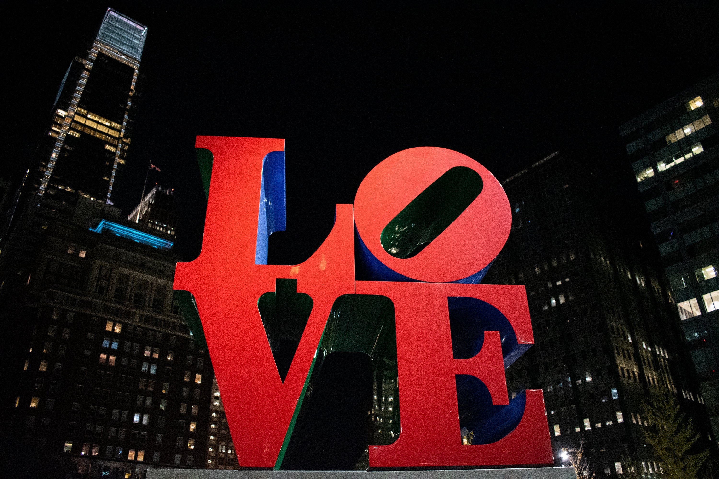 Philadelphia LOVE Park at Night