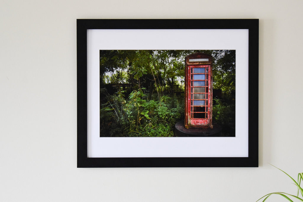 London Phone Booth in a Wisconsin Forest