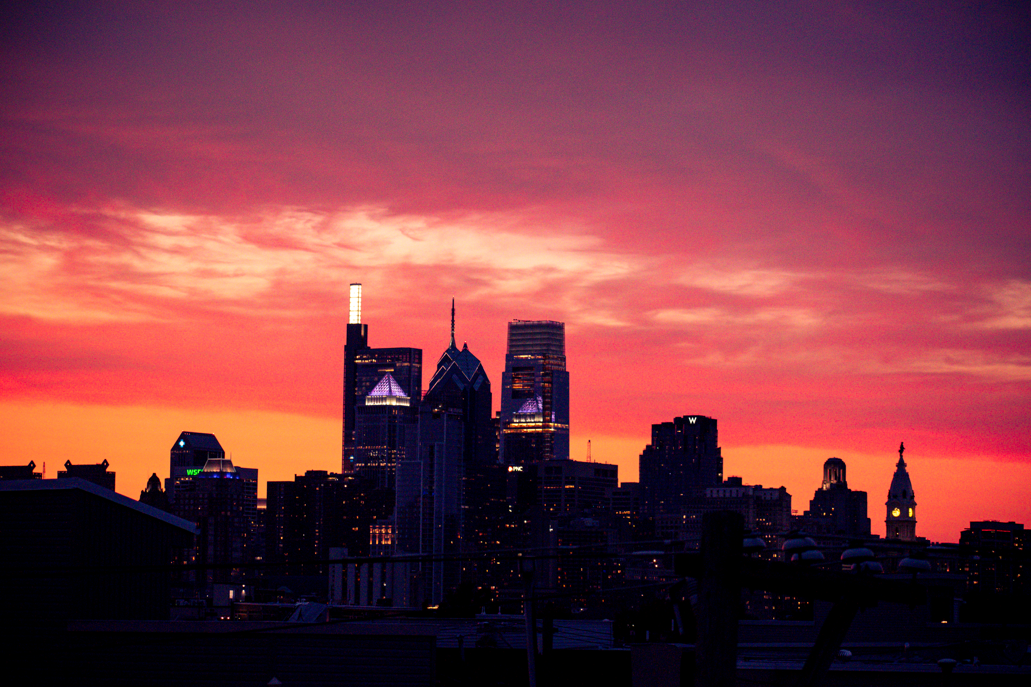 Philadelphia Skyline at Sunset
