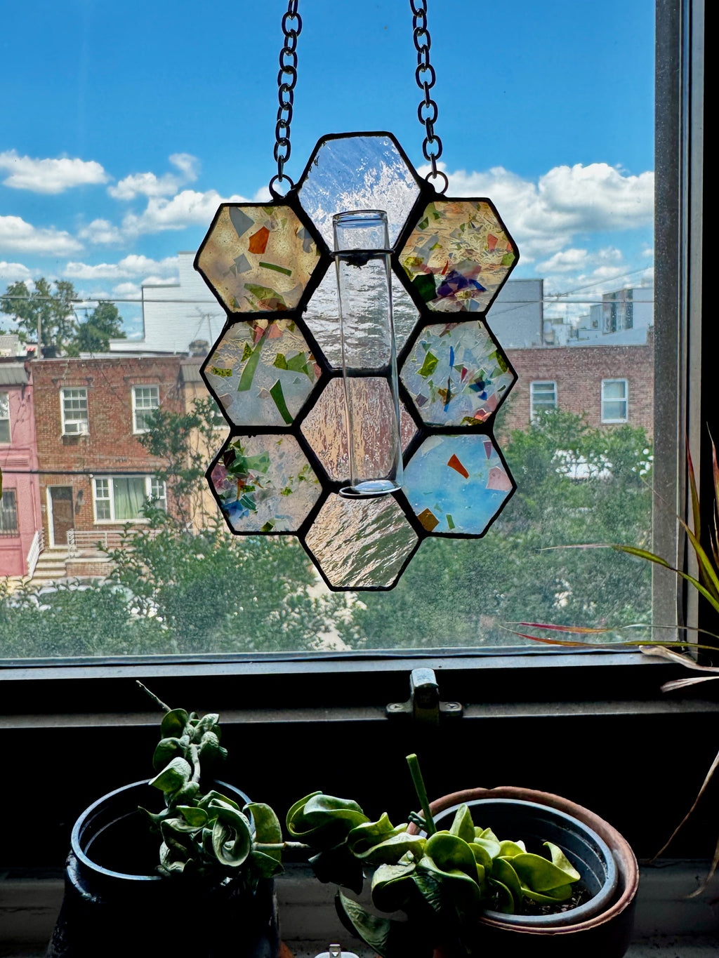 Stained Glass Plant Propagation Station (Confetti Glass)