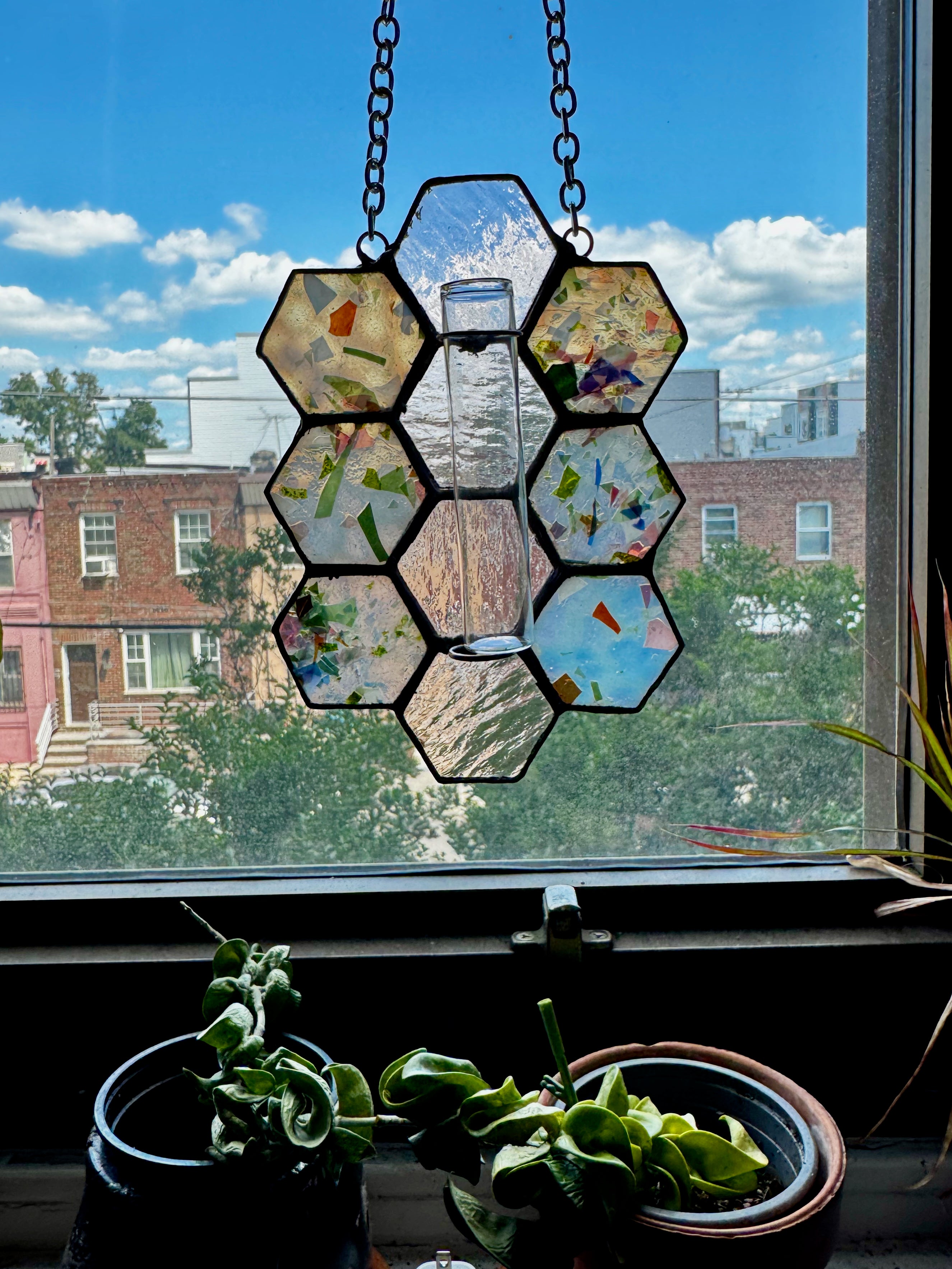 Stained Glass Plant Propagation Station (Confetti Glass)