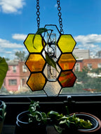 Stained Glass Plant Propagation Station (Yellow & Orange)