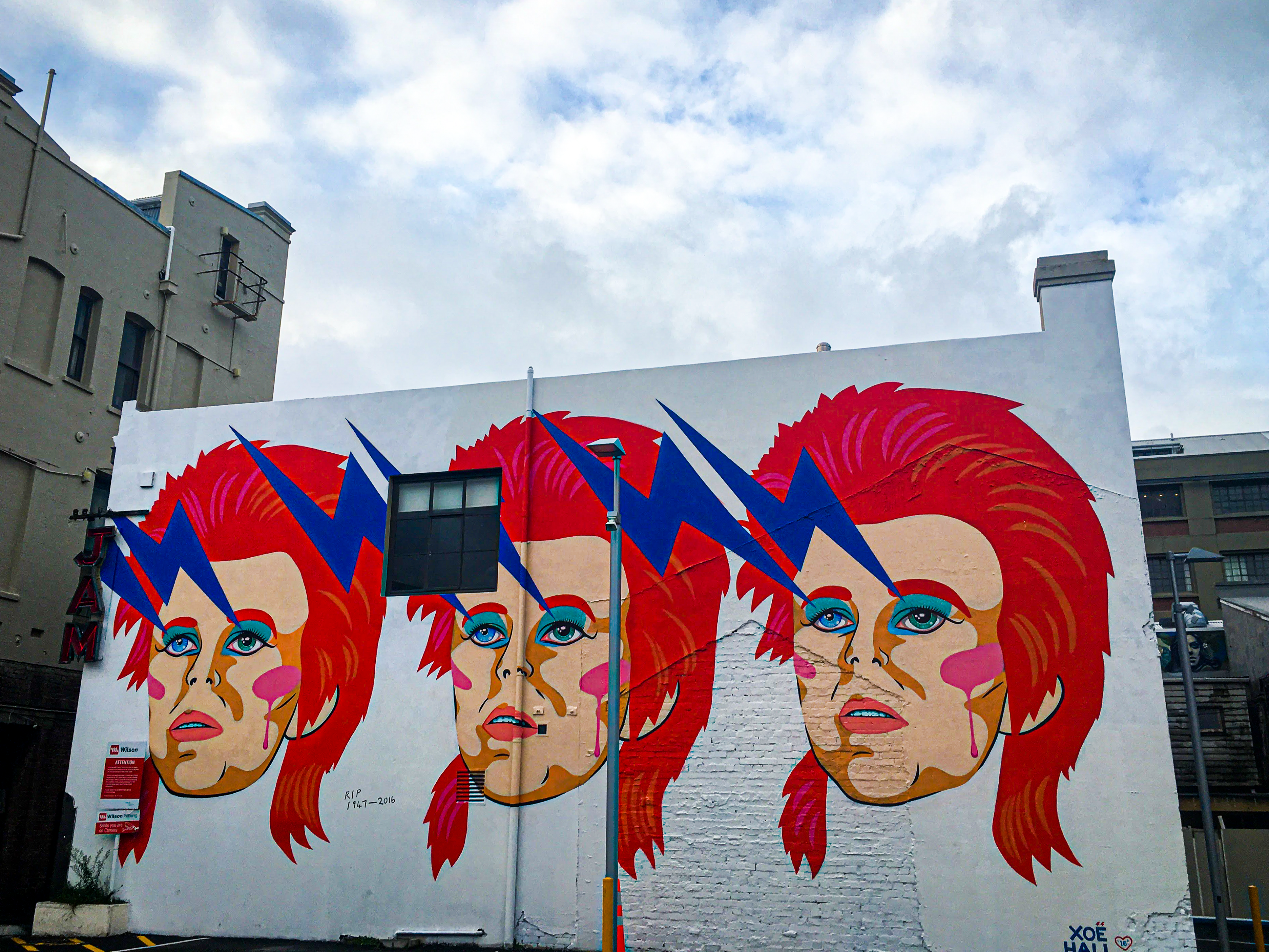 David Bowie Mural in Wellington, NZ