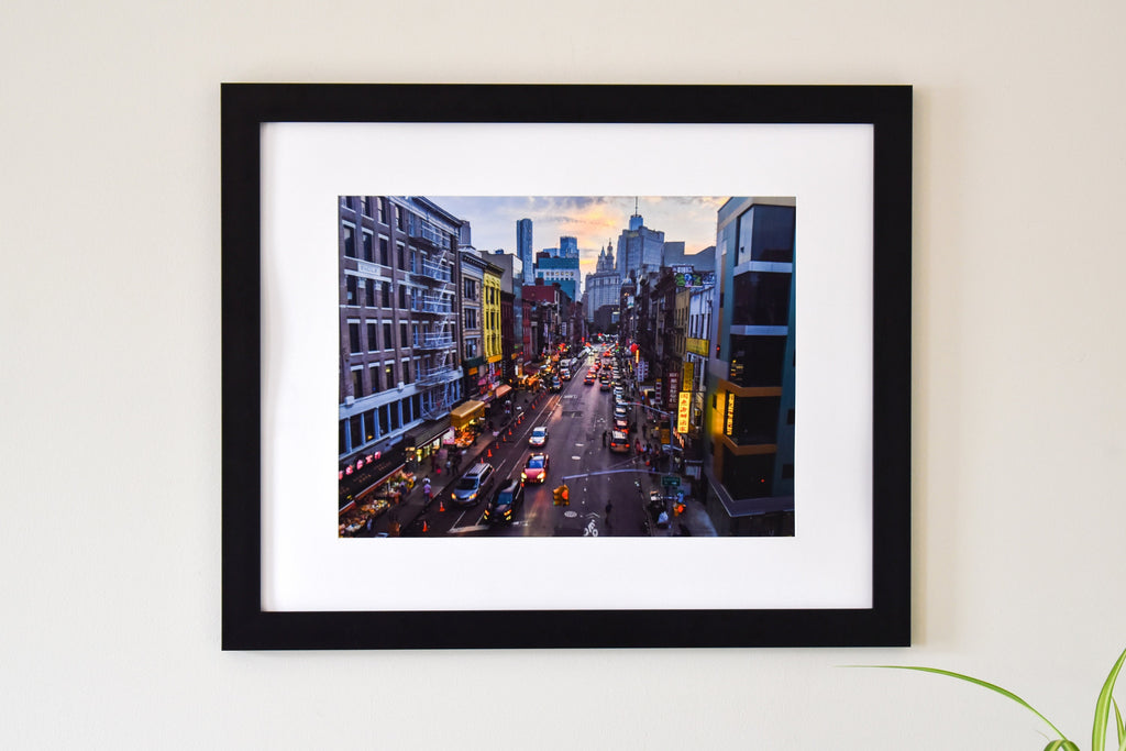 Chinatown Sunset Art Print: Manhattan Bridge View, NYC Wall Art