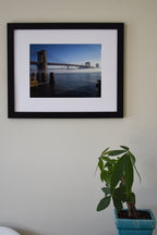 Foggy Brooklyn Bridge Print: Manhattan Skyline Art, NYC Photo