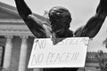 Rocky Statue Protest Photo: No Justice No Peace