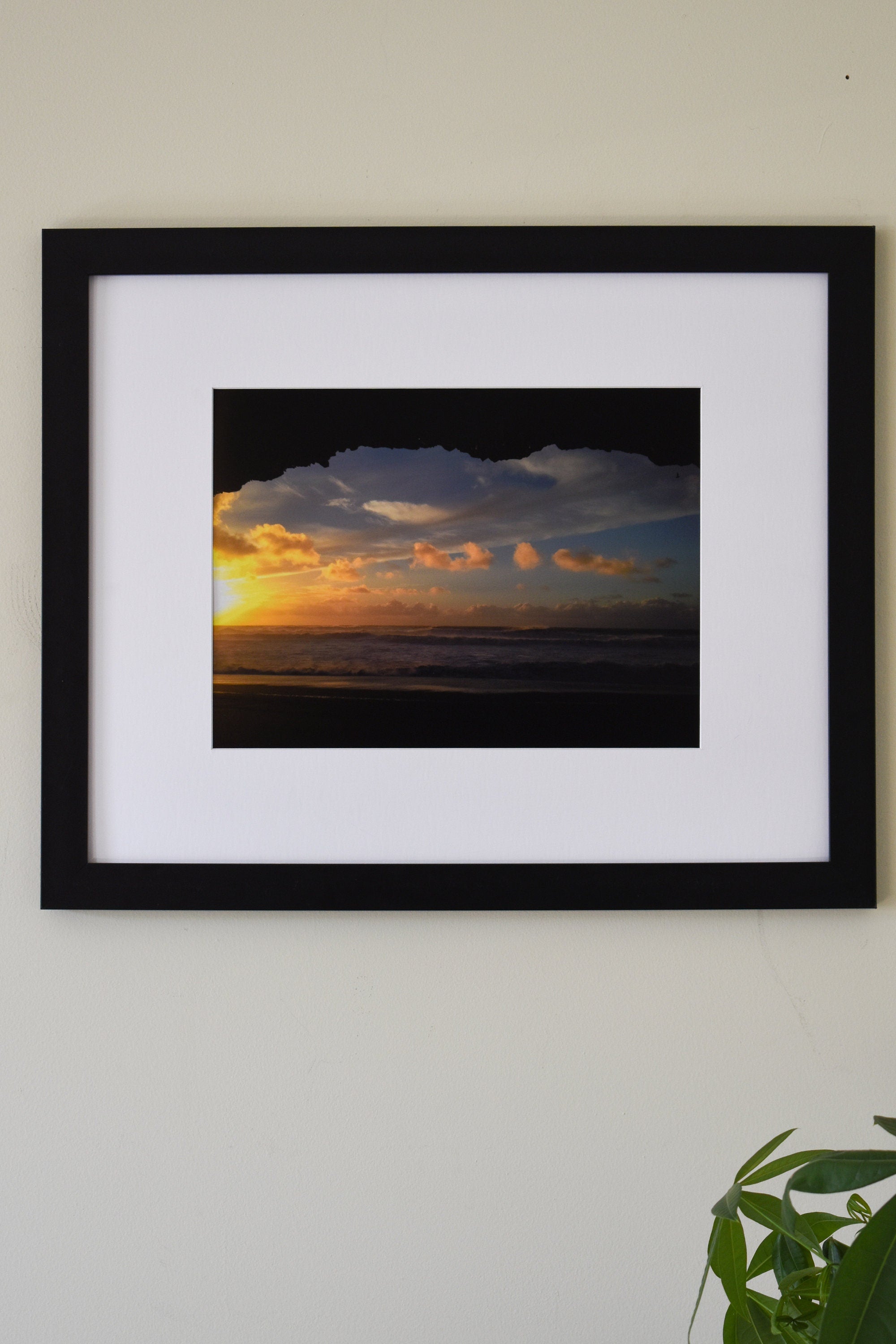 Iceland Sunrise Cave at Reynisfjara Black Sand Beach Photo