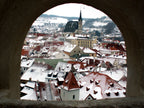 Cesky Krumlov Winter Rooftops Photo