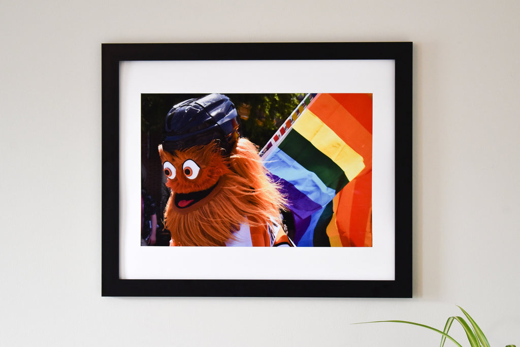 Gritty Pride Parade Flag Photo