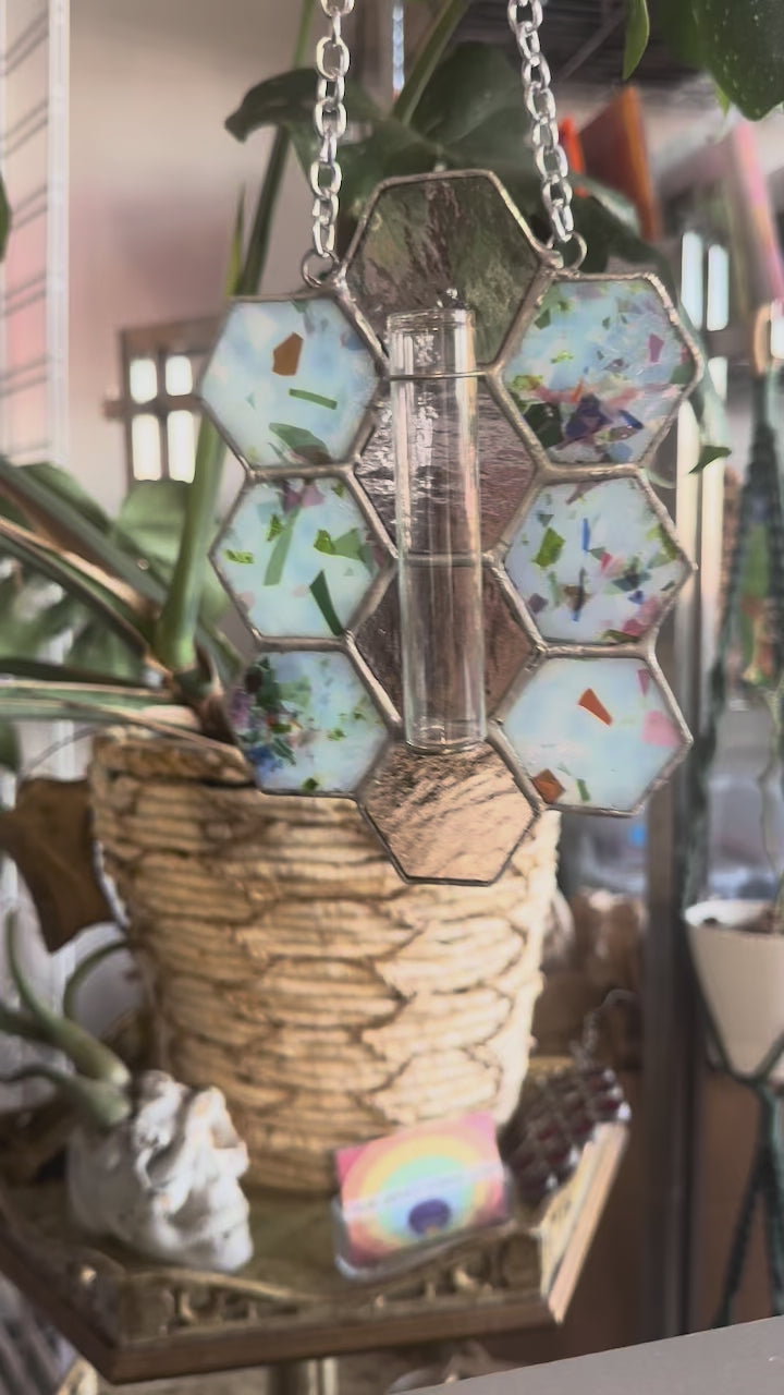 Stained Glass Plant Propagation Station (Confetti Glass)